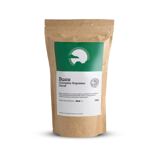 BUCO "Colombia Supremo Decaf" (ground coffee)